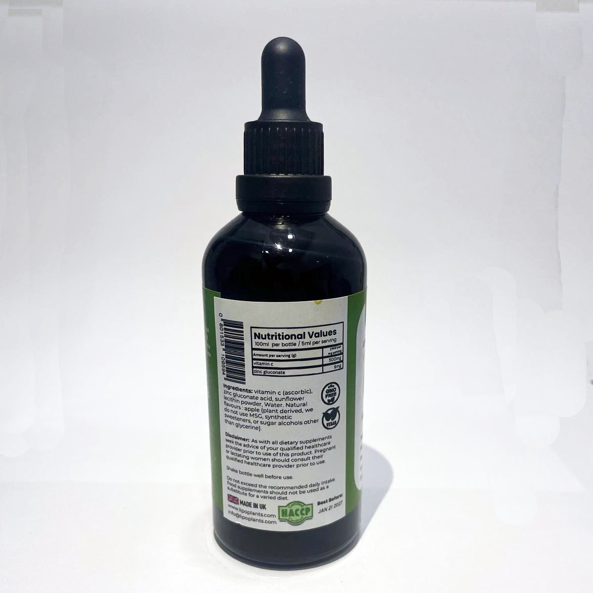 Liposomal Vitamin C + Zinc 100ml – Immune Support & Antioxidant Liquid