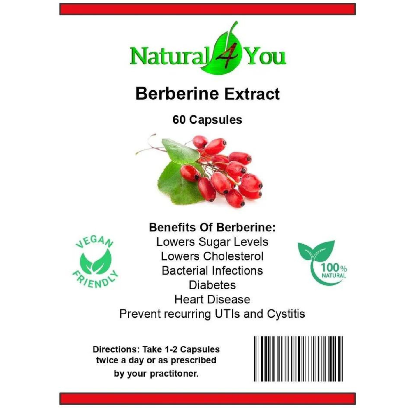 Berberine Extract 120 Capsules