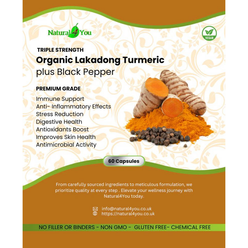 Triple strength Lakadong turmeric plus black pepper