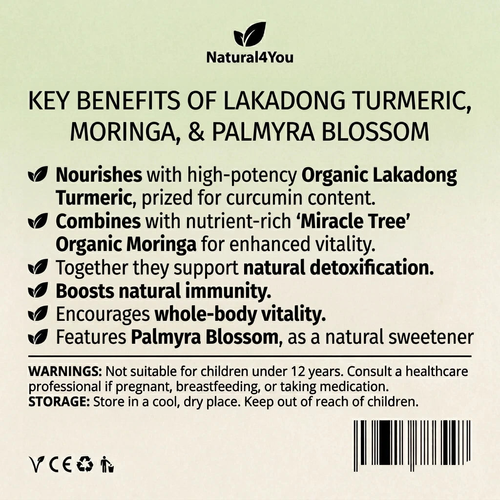 Organic Lakadong Turmeric Moringa Palmyra blossom