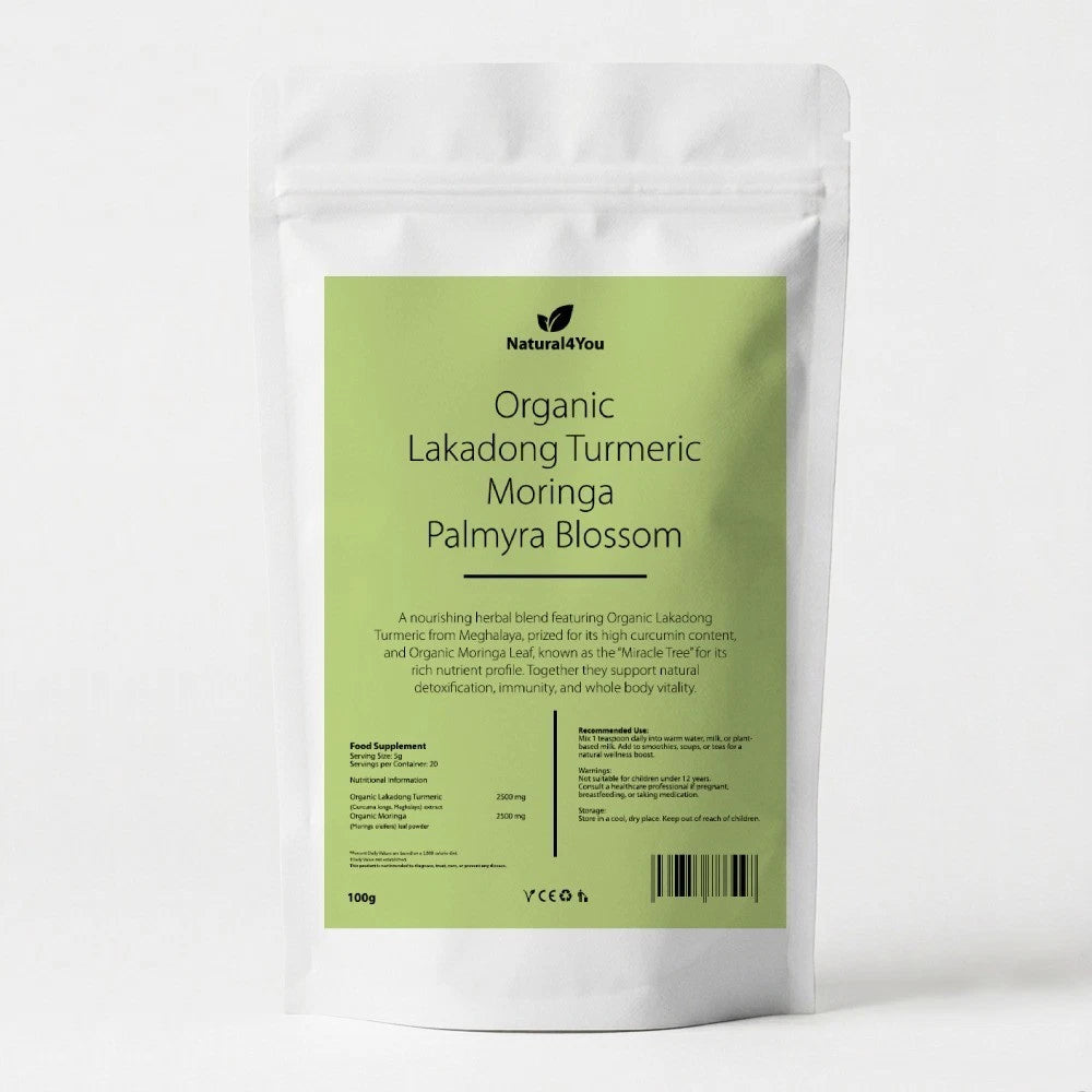 Organic Lakadong Turmeric Moringa Palmyra blossom