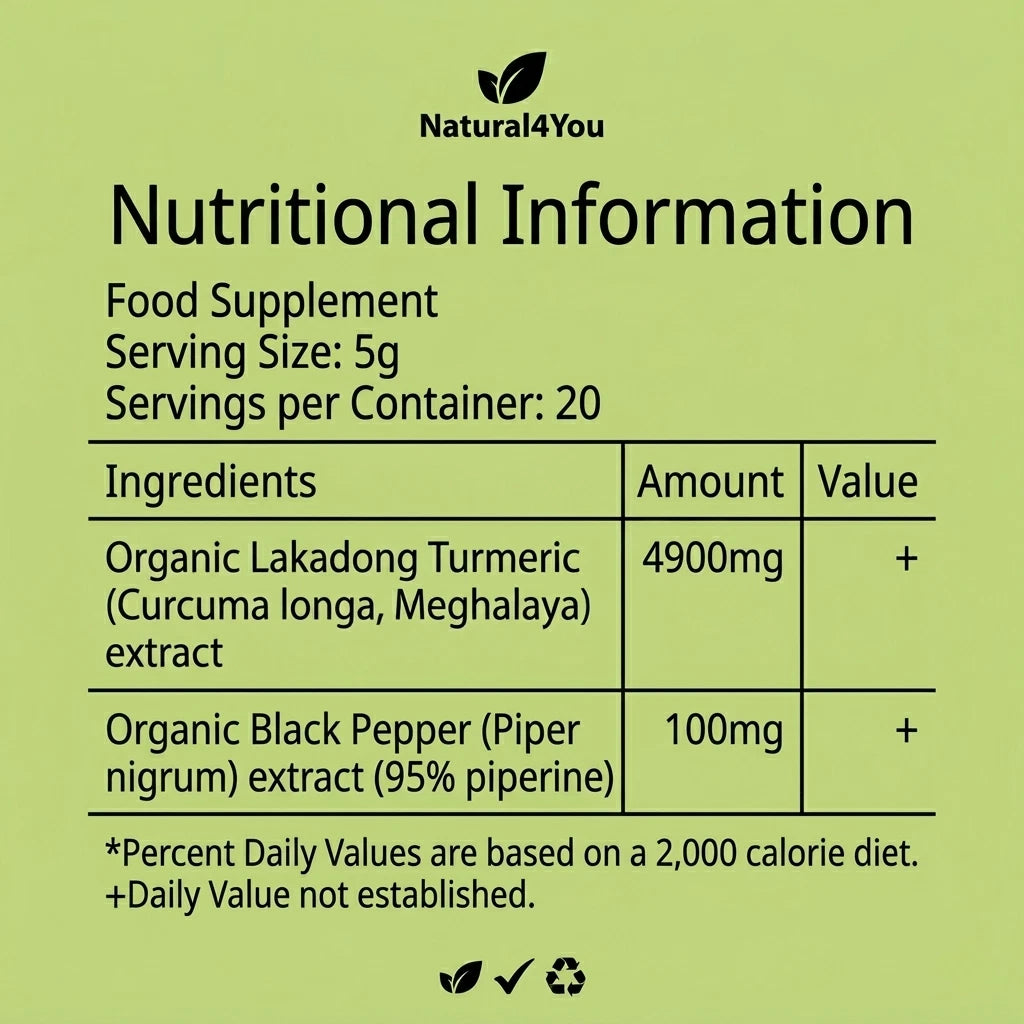Organic Lakadong Turmeric + Black Pepper