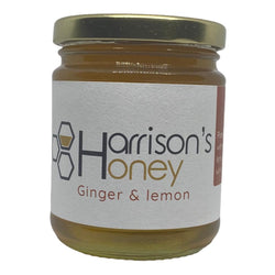 Ginger & lemon infused raw English honey 340g