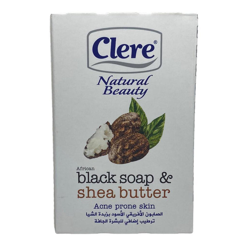 Clere Natural Beauty African Black Soap & Shea Butter (150g)